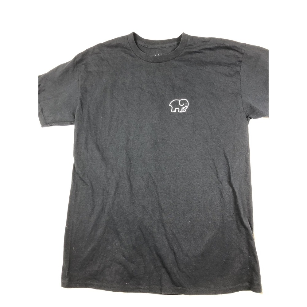 Ivory Ella Shirt Mens L Black Elephant Logo Graphic Tee Tagless Cotton Honduras